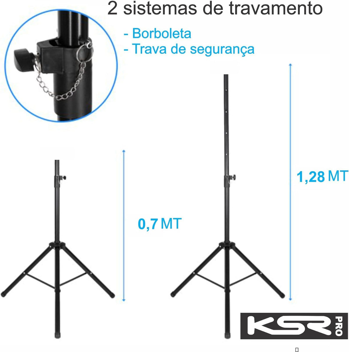 Tripe Caixa Som Ksr Pro Compact C/5 Regulagens 2 Travas