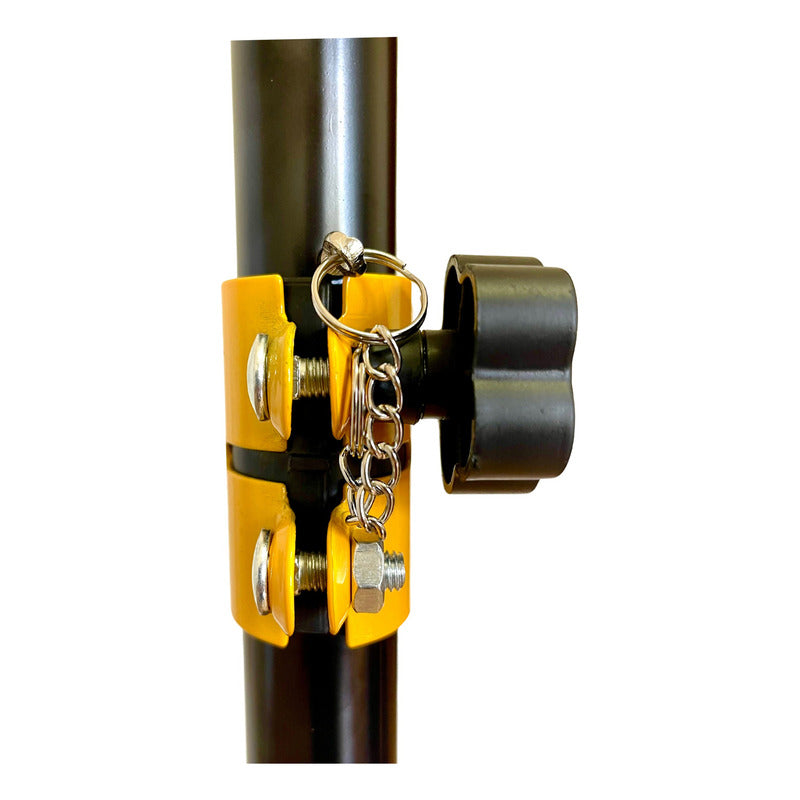 Kit 2 Tripe Caixa Som Ksr Full Metal Suporte 5 Reg Cs1 + Bag Preto / Detalhe Amarelo