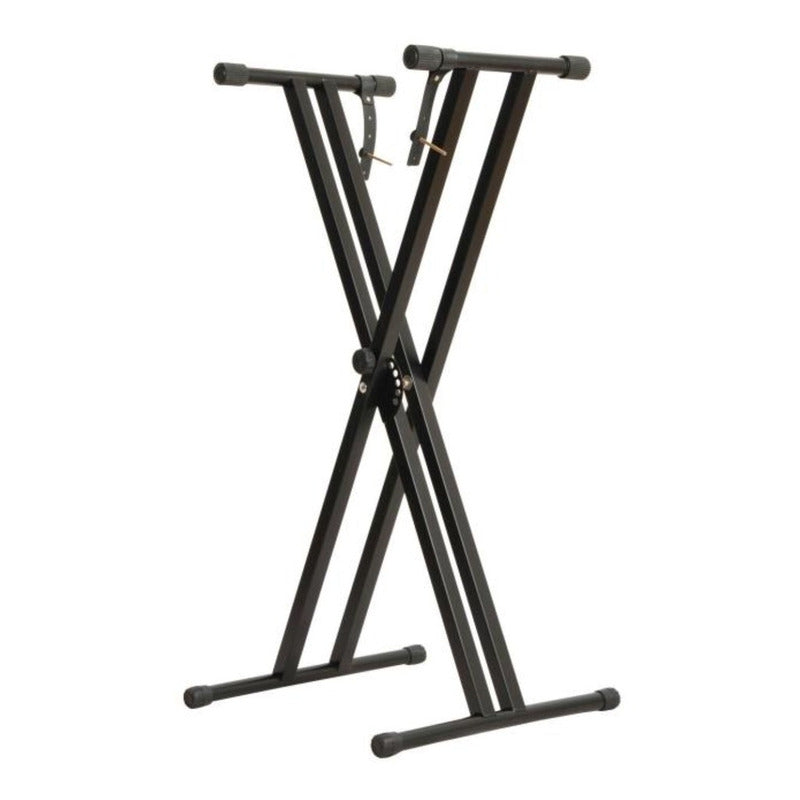 Estante Suporte Piano Teclado Sonata Q2x Base Dupla - Loja Cor Preto