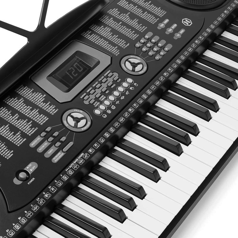 Teclado Musical Estudante 61 Teclas Sonata 510 Sons C/ Mic Preto