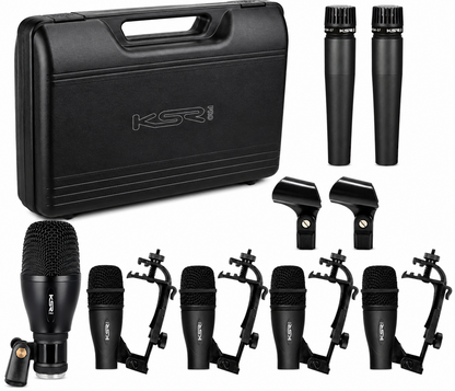 Kit de Microfones Para Bateria Percussão Bumbo KM7X KSR PRO
