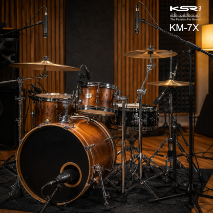 Kit de Microfones Para Bateria Percussão Bumbo KM7X KSR PRO