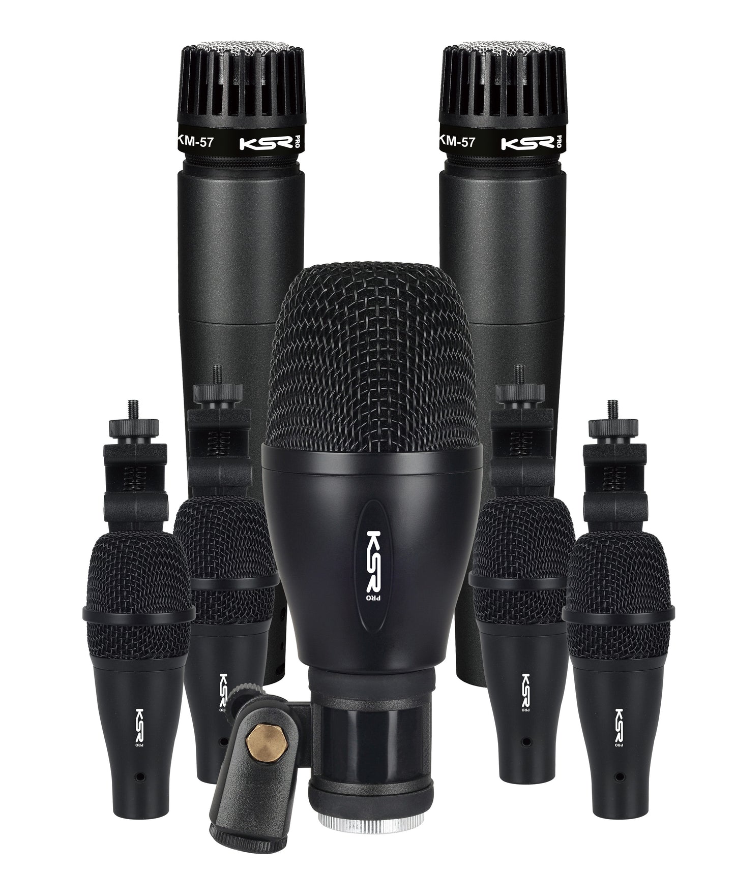 Kit de Microfones Para Bateria Percussão Bumbo KM7X KSR PRO