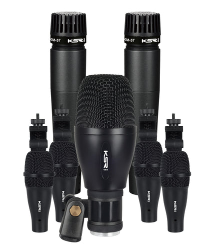 Kit de Microfones Para Bateria Percussão Bumbo KM7X KSR PRO