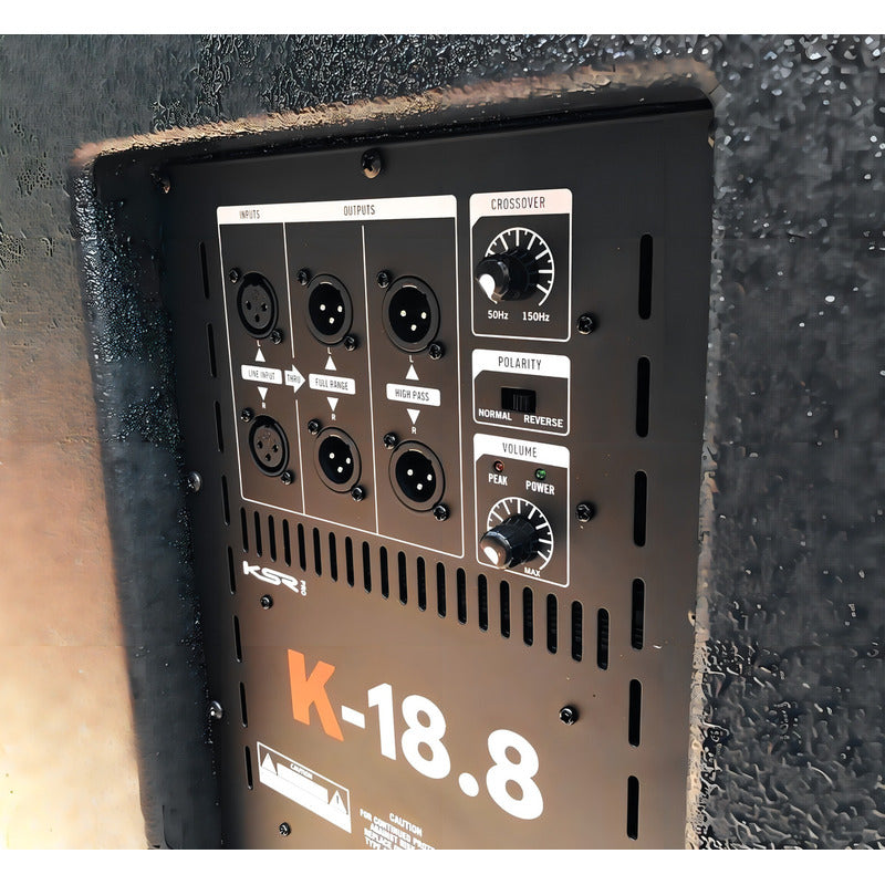 Sub Ativo 18 Ksr Pro 800w Rms K-18.8a Woofer Jbl Limiter + Cor Preto