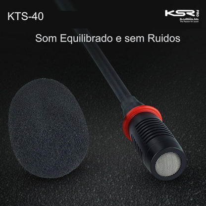 Microfone Gooseneck Condensador Mesa Reunião Ksr Pro Kts40 Preto