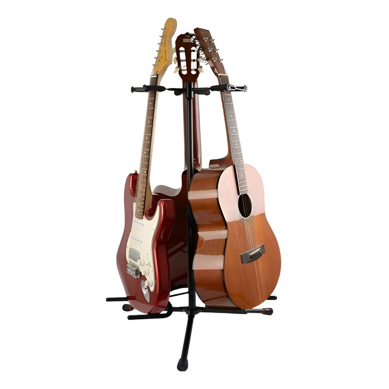 Suporte 3 Violão Chao Violao Guitarra Estante  Sonata Sj33 Preto