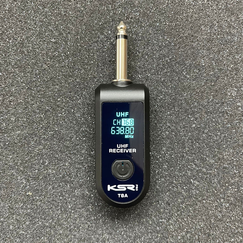 Transmissor Conversor Microfone Sem Fio Audio Mesa Ksr T8a Preto