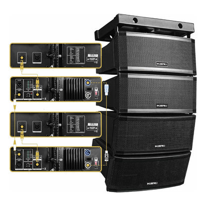 Caixa De Som Line Array Ativo Ksr Pro 1920w Rms 4 Celulas V6 Preto 127/220v