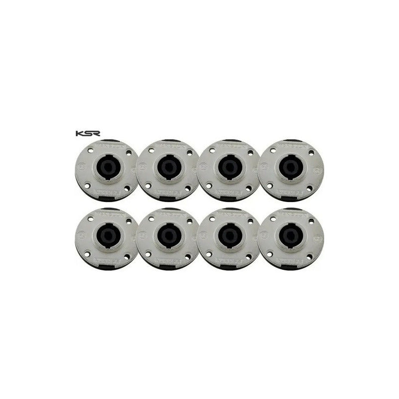 8 Plug Speakon Femea Metal Ksr Pro 4 Polos