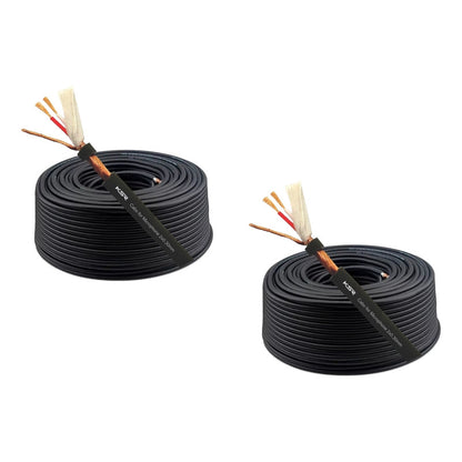 Kit 2 Rolo Fio Balanceado Estereo Mic Dmx 200 Metros Ksr S30