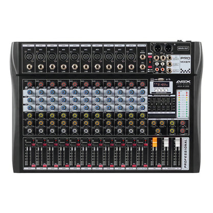 Mesa De Som 12 Canais Asx Com Equalizador Efeito Interface