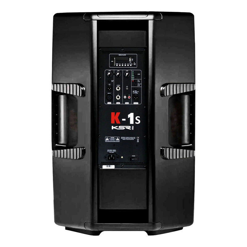 Kit 2 Caixas Ativa 15 K1s 1000w Ksr Bluetooth C/ Tripe Preto 127/220v