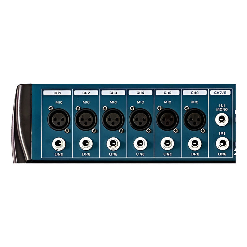 Mesa Som 8 Canais Interface Ksr + Microfone Duplo Ksr S/fio Bivolt