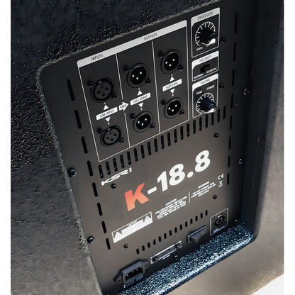 Sub Ativo 18 Ksr Pro 800w Rms K-18.8a Woofer Jbl Limiter + Cor Preto