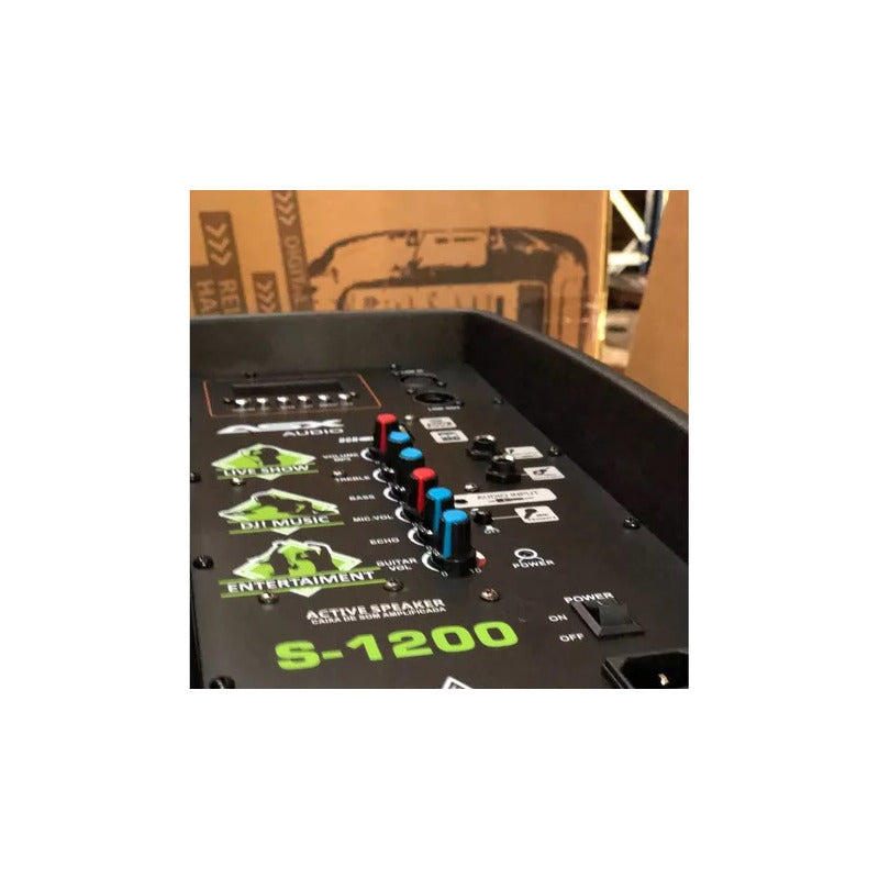 Caixa Ativa 12 Profissional Asx S1200 Usb 5 + Tripe Preto 127/220v