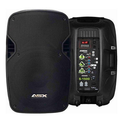 Caixa Ativa 15 Polegadas Profissional 500w Asx S1500 + Tripe Preto 127/220v
