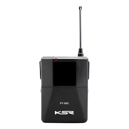 Microfone S/ Fio Duplo Ksr Uhf Mão Transmissor - Loja Preto