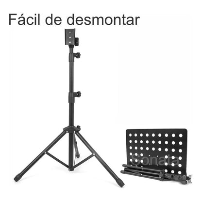 10 Estante Partitura Sonata Sm009 Suporte Maestro - P06 Preto