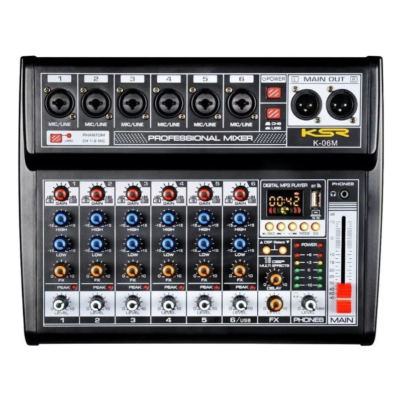 Kit Som Igreja Bar Caixa Ativa 12 Ksr K812 + Mesa 6 + Cabo Preto