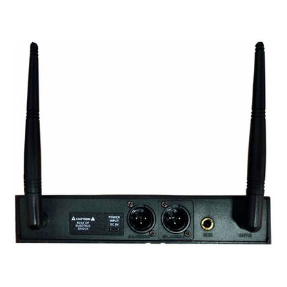 Microfone Sem Fio Duplo Ksr Uhf Lapela + Lapela Camera Cor Preto