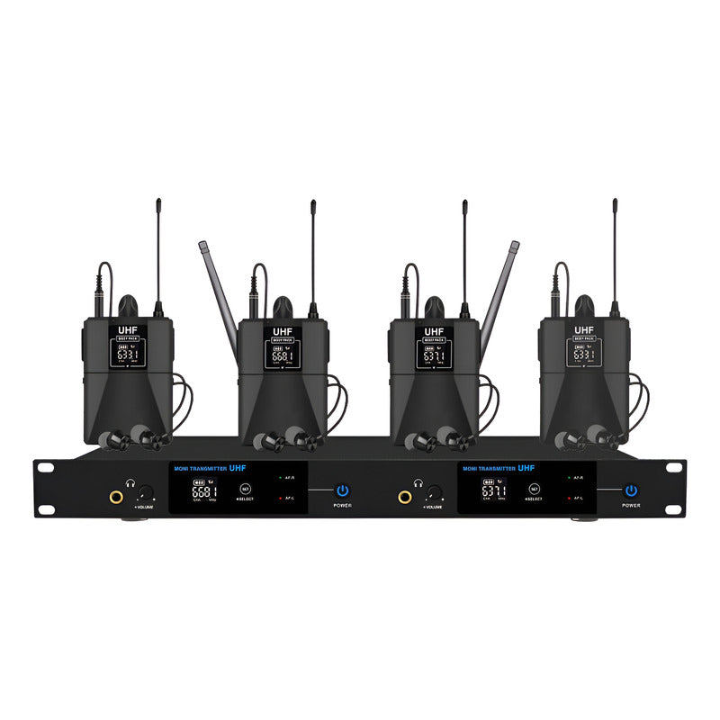Monitor De Palco Quadruplo Ponto Sem Fio In Ear Ksr Psm8000 127/220v Preto