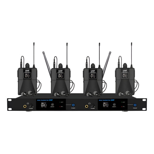 Monitor De Palco Quadruplo Ponto Sem Fio In Ear Ksr Psm8000 127/220v Preto