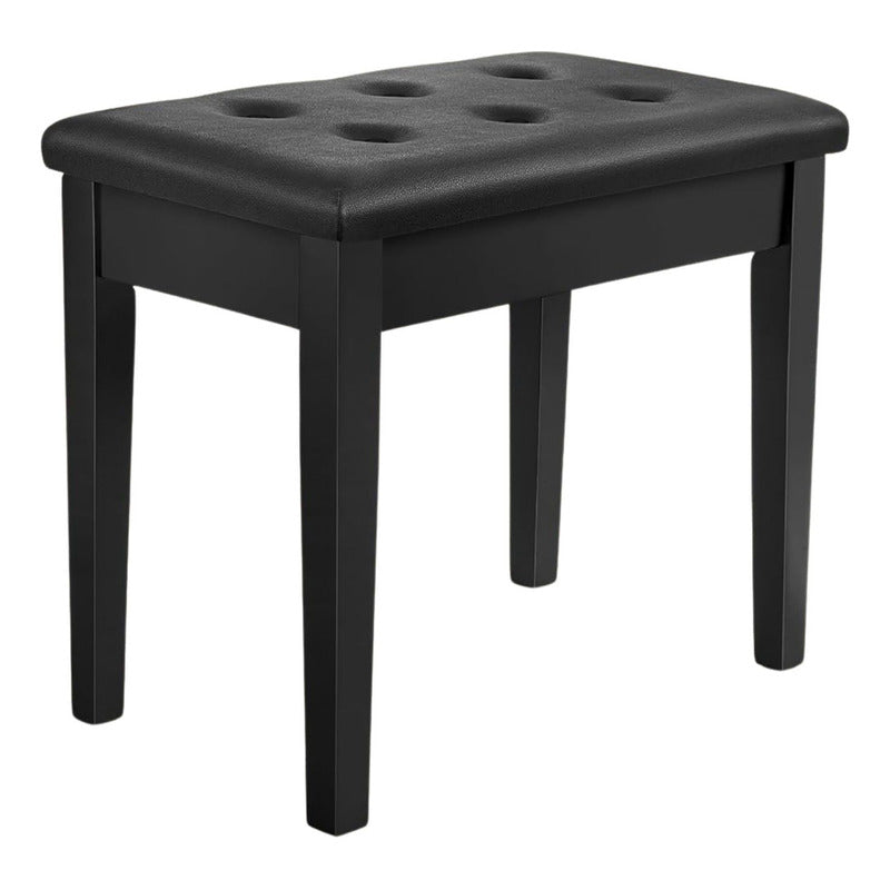 Banco Para Piano Banqueta Teclado Sonata Madeira Couro Ba100 Preto