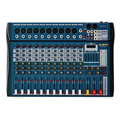 Mesa De Som 12 Canal Interface Ksr K12m Bluetooth Mp3 Phanto Bivolt