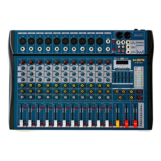 Mesa De Som 12 Canal Interface Ksr K12m Bluetooth Mp3 Phanto Bivolt