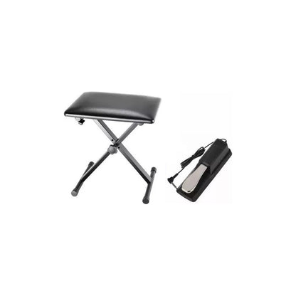 Banco P/ Teclado Piano Q90 + Pedal Sustain Sonata Tb100