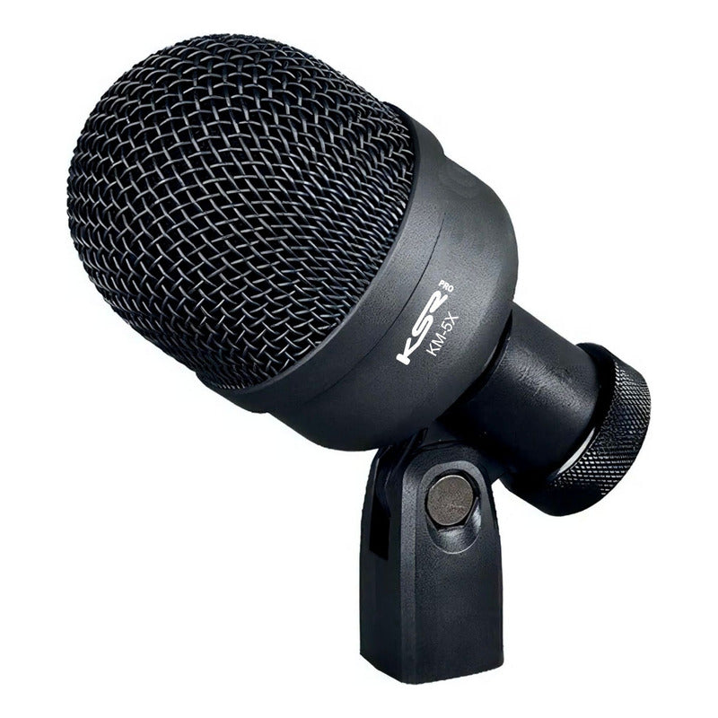 Microfone Para Bumbo Surdo Percussão Tambores Ksr Pro Kmx Preto