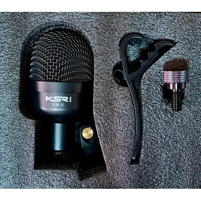 Microfone Para Bumbo Surdo Percussão Tambores Ksr Pro Kmx Preto
