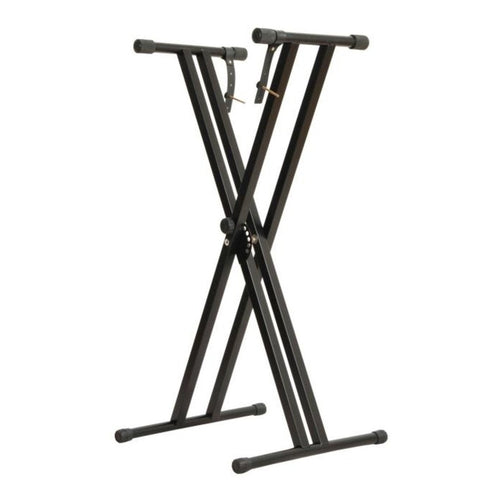 Estante Suporte Piano Teclado Sonata Q2x Base Dupla - Loja Cor Preto