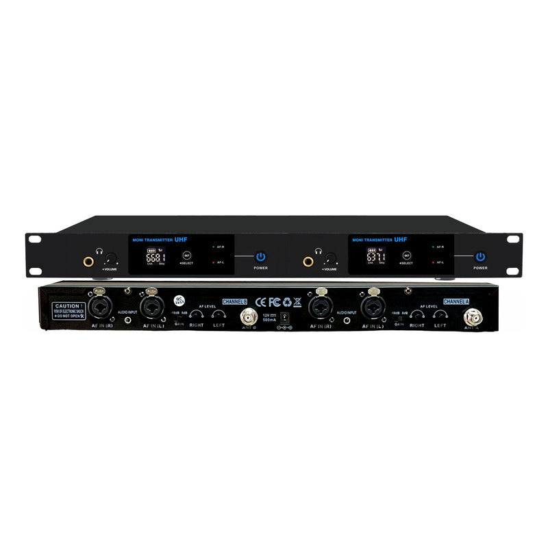 Monitor De Palco Quadruplo Ponto Sem Fio In Ear Ksr Psm8000 127/220v Preto