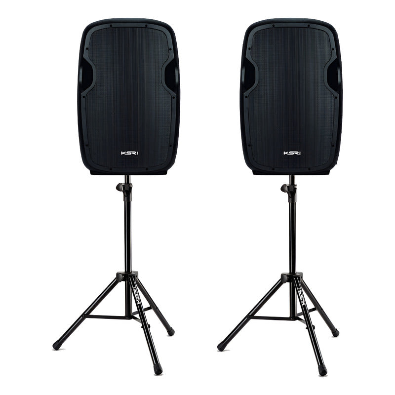 2 Caixa Ativa 15 K815 Ksr Pro Bluetooth Tripe Bag - Loja Preto