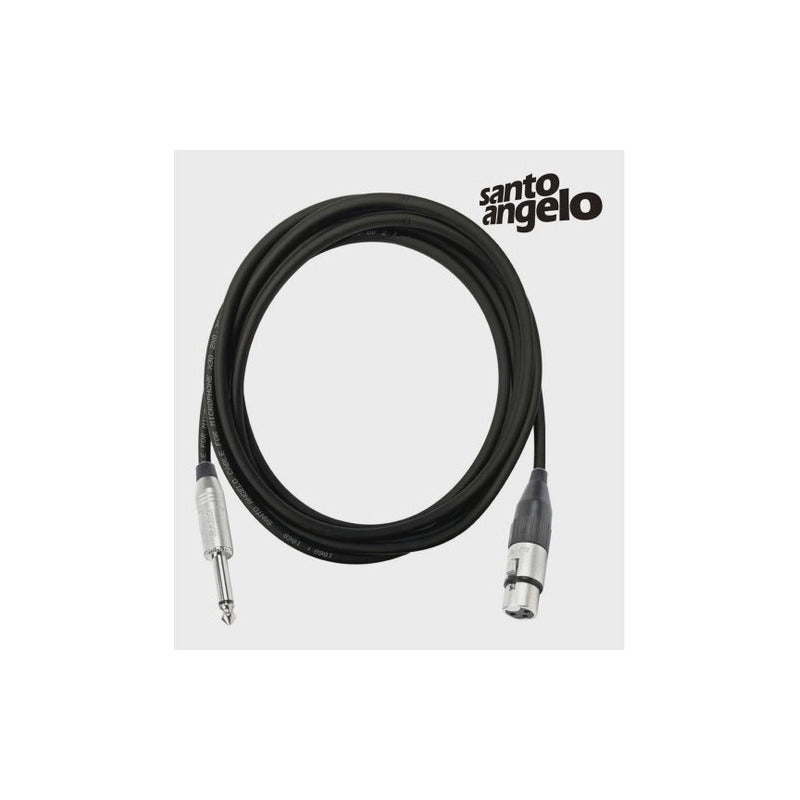 Cabo Microfone Santo Angelo Sa2x Balanc P10 + Xlr 10 Metros