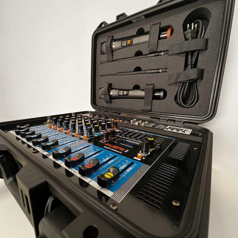Mesa Amplificada Com Microfone Duplo Sem Fio Ksr Pro Kmp1600 127v