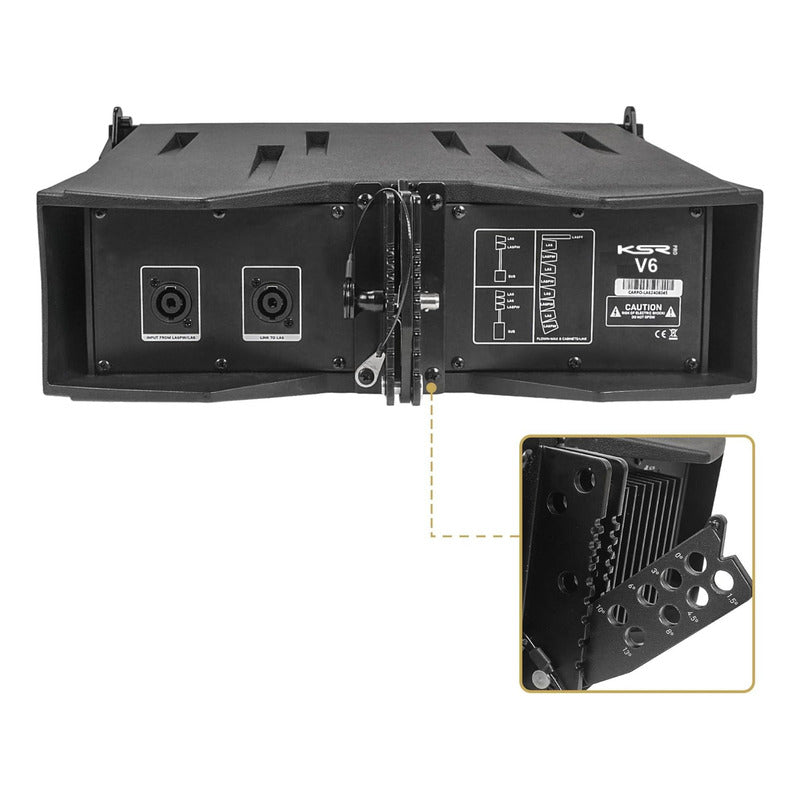 Caixa De Som Line Array Passiva Ksr Pro 2x6,5 + 2xti 480w V6 Preto Passivo
