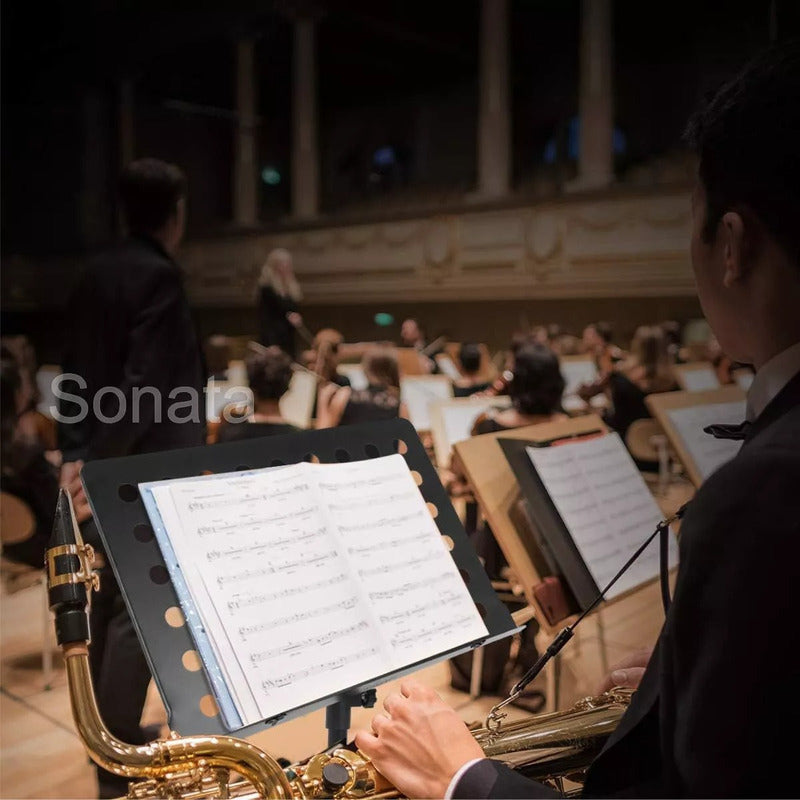 10 Estante Partitura Sonata Sm009 Suporte Maestro - P06 Preto