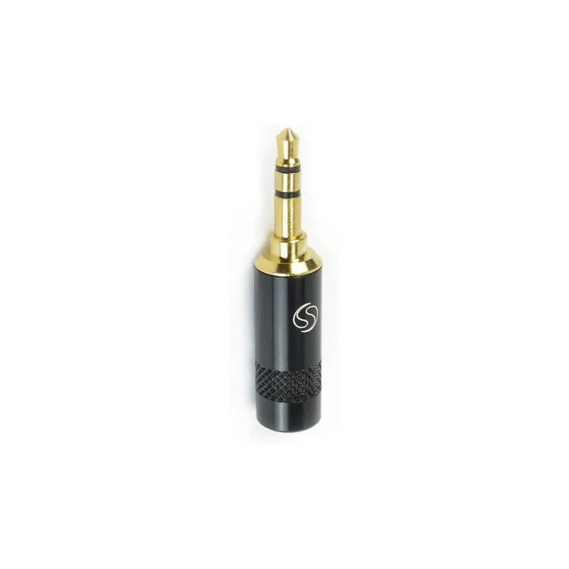 Plug Conector Santo Angelo P2 Stereo Banhando A Ouro Preto