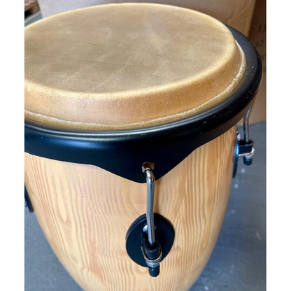 Par De Congas Com Suporte Pele Animal Sonata 10,5 11,5 Nat Creme