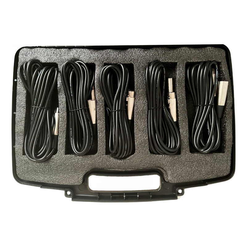 Kit De 5 Microfone Para Bateria Percussão Ksr Pro Km5x Bumbo Preto