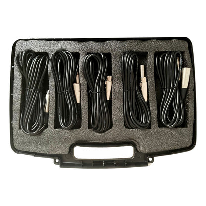 Kit De 5 Microfone Para Bateria Percussão Ksr Pro Km5x Bumbo Preto