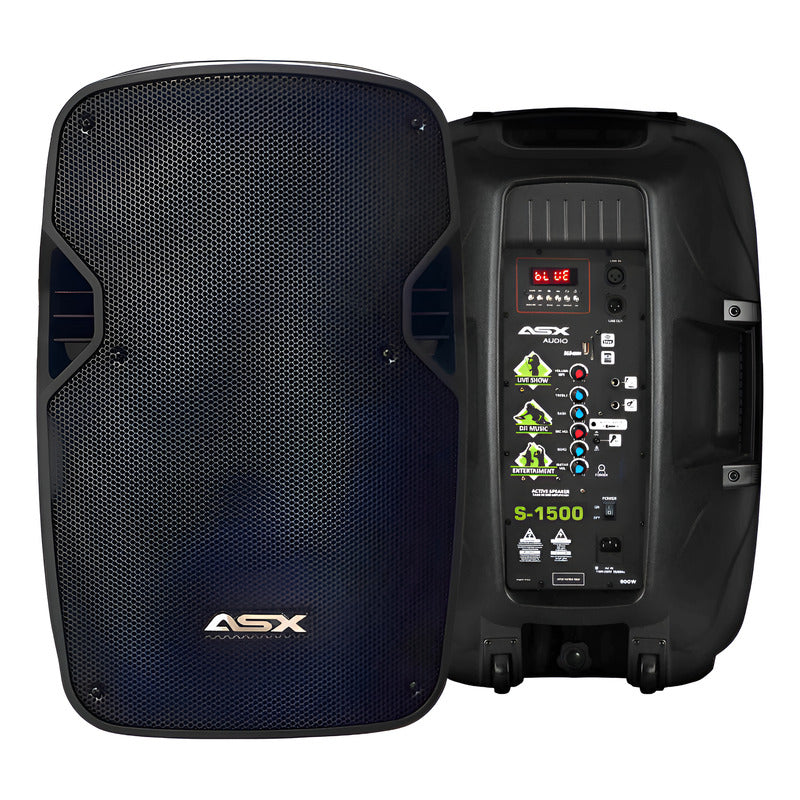 Caixa Ativa 15 Polegadas Profissional 500w Rms Asx S1500 Usb Preto 127/220v