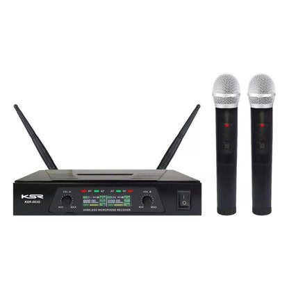 Microfone Sem Fio Duplo Uhf Ksr Mão Camera Usb - KT02M
