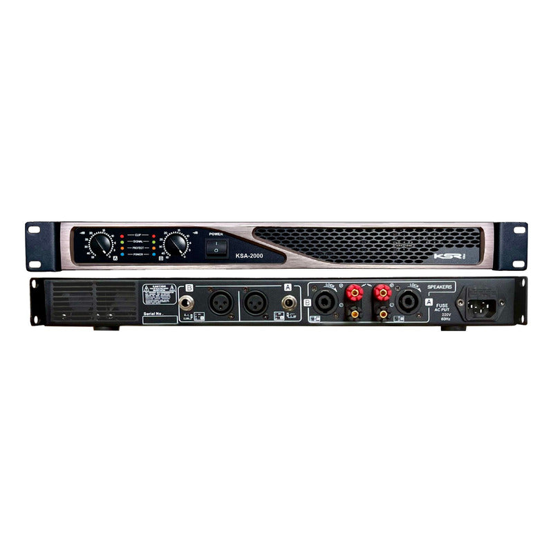 Amplificador Potencia Profissional 2000w Rms Ksr Pro Ksa2000 Preto 2000 W 220v