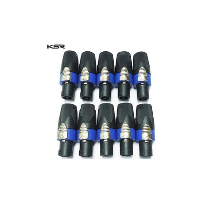 10 Plug Speakon Macho Ksr Pro 4 Polos Tipo Neutrik St Angelo