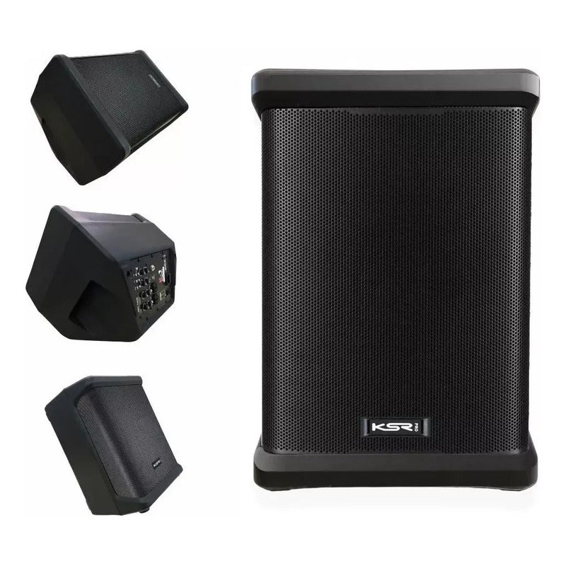 Kit Barzinho 2 Caixas Ksr K1 Compact + Mesa De Som 6 Canais Preto Bivolt