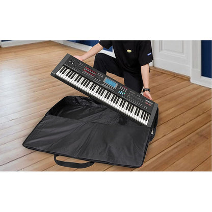 Gig Bag Para Teclado 5/8 Mellody Ka10 Lona Extra Luxo Preto